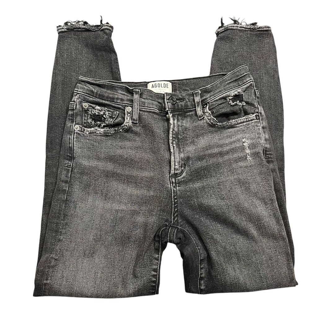 AGOLDE High Rise Skinny Jeans‎ - Women’s Size 28 - Black Denim
